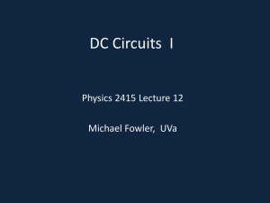 DC Circuits I - Galileo and Einstein