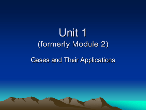 Chemistry Unit 1 Gases