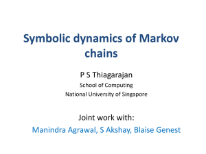 Symbolic dynamics of Markov chains