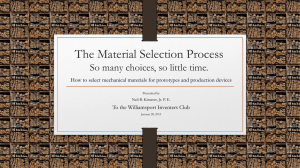 Material Selection Power Point