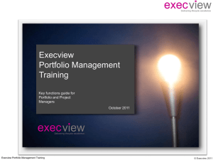ExecView/Portfolio management