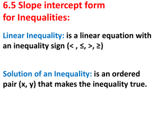 6_5 Graphing Linear Inequalities