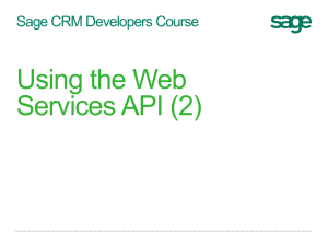 Using the Web Services API (Part 2 of 2)