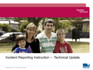 Department of Human Services Incident Reporting Instruction 2010
