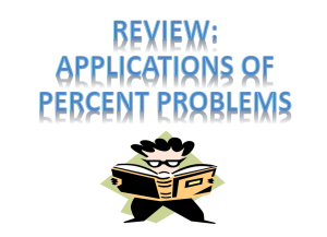 Applications of Percent problems