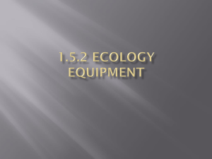 Ecology Equipment Ppt