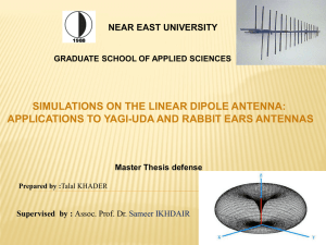 simulations on the linear dipole antenna