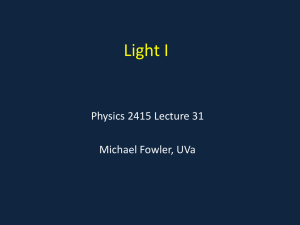 Light I - Galileo and Einstein