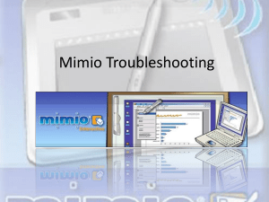 Mimio Troubleshooting - Madison County Schools