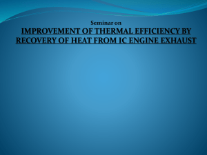 improvement of thermal efficiency by recovery of heat from ic engine