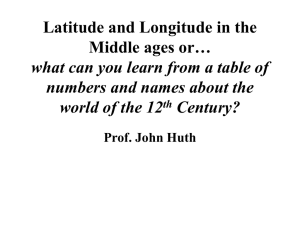 Latitude and Longitude in the Middle ages