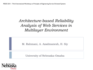 Architecture-based Reliability Analysis of Web Services in - S-Cube