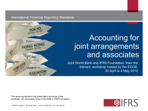 Accounting for joint arrangements and associates