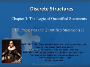 3.2 Predicates and Quantified Statements II