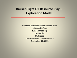 Bakken Exploration Model - Colorado School of Mines