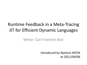 Runtime Feedback in a Meta-Tracing JIT for Efficient Dynamic