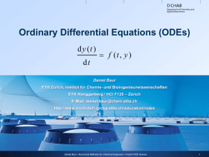 Ordinary Differential Equations (ODEs)