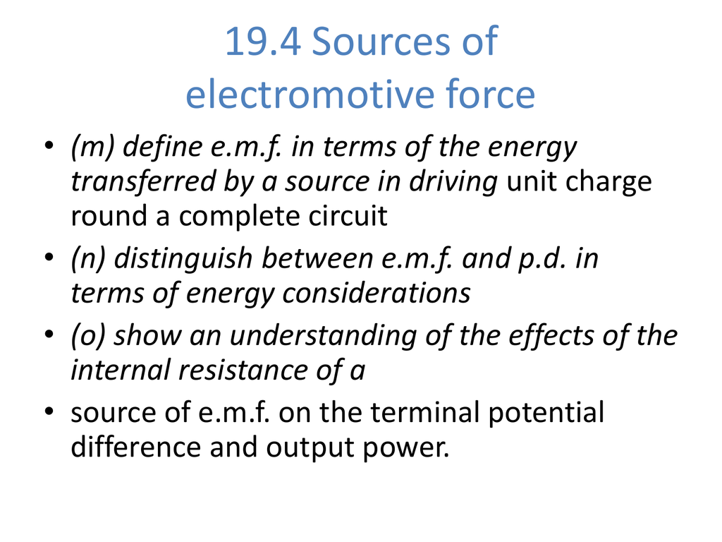 Electromotive force