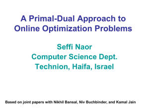 Online Primal-Dual Algorithms for Covering and Packing Problems