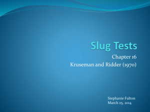 16. Slug tests - UGA Hydrology