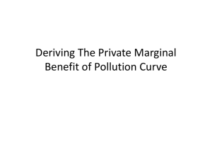 Deriving The Private Marginal Benefit of Pollution