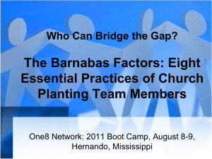 The Barnabas Factors: Essential Practices of Church Planting Team
