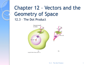 12.3 The Dot Product
