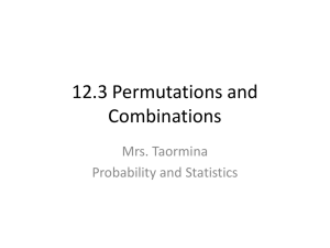 12.3 Permeations and Combinations