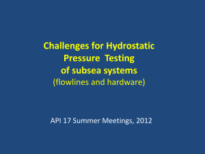 Agenda Item 5. API 17 Summer Meetings - Subsea