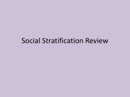 significance of social stratification