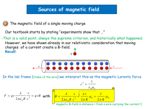 Sources of magnetic fields