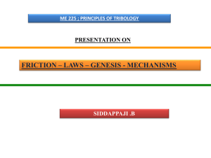 FRICTION - Department of Mechanical Engineering