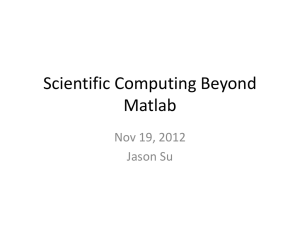 Scientific Computing Beyond Matlab
