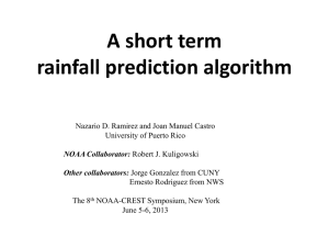 An algorithm for projecting radar rainfall rate - NOAA-CREST