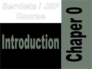 Intro to JSP