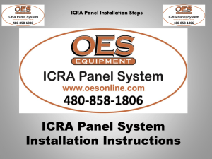 ICRA Panel System Installation Instructions