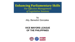 Enhancing Parliamentary Skills For Effective Management of