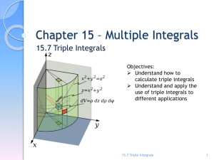 15.7 Triple Integrals