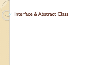 Interface & Abstract Class