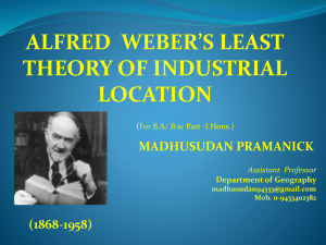 alfred weber`s least theory of industrial location