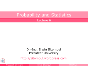 Binomial Distribution - Erwin Sitompul