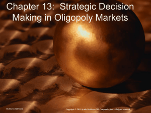 Strategic Decision Making in Oligopoly Markets