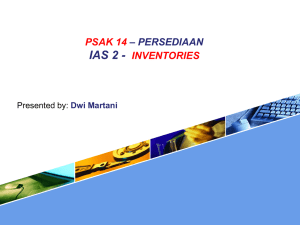 PSAK 14 Persediaan (IAS 2) 270911