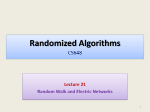 Lecture 21: Random walk and electric networks