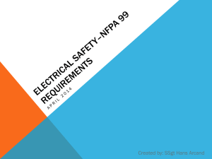Electrical Safety * NFPA Requirements