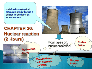 27.1 Nuclear Reaction (1 Hour)