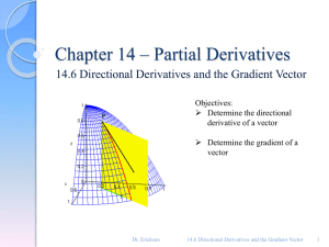 14.6 Directional Derivativess & Gradient Vectors
