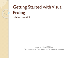 Getting Started with Prolog