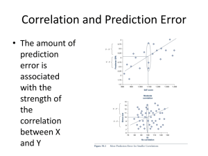 Correlation and Prediction Error