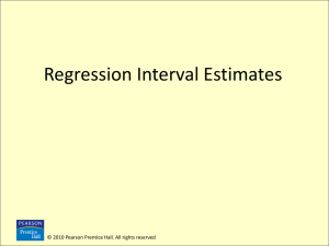 Interval Estimates for SLR Models